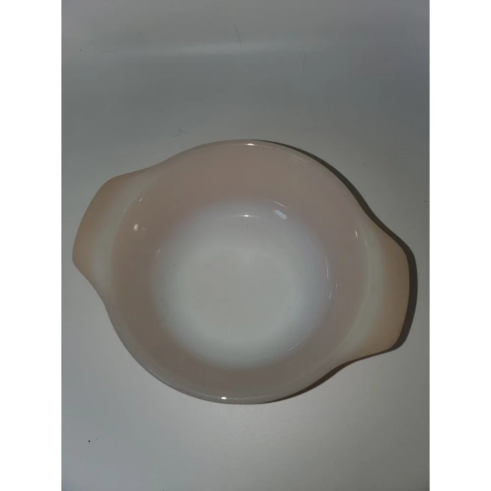 Fire-King Peach Lustre 1.5 Pint Casserole Dish 472 Anchor Hocking Milk Glass USA